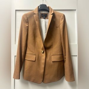 J.Crew Regent blazer in wool flannel, camel, 0P